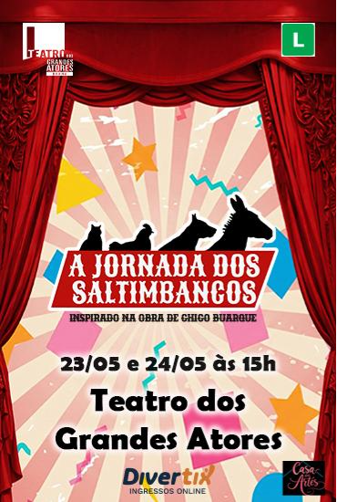 Capa da peça A Jornada dos Saltimbancos