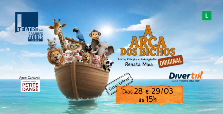 Banner da peça A Arca dos Bichos