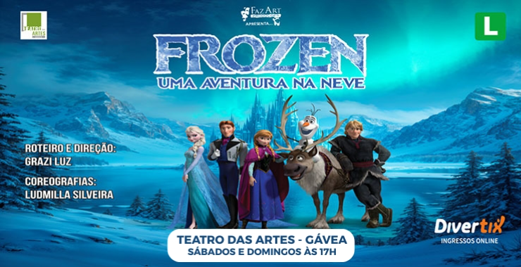 Banner da peça Frozen - Uma aventura na neve