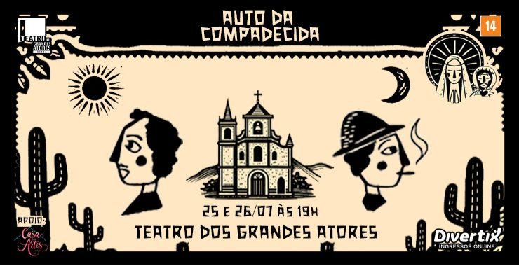 Banner da peça Auto da Compadecida