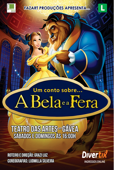 Capa da peça A Bela e a Fera