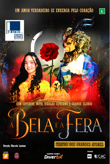 Capa da peça A Bela e a Fera