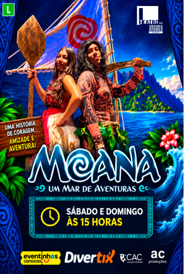 Capa da peça Moana - Um mar de aventuras