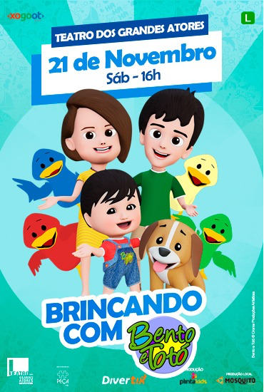 Capa da peça Brincando com Bento e Totó