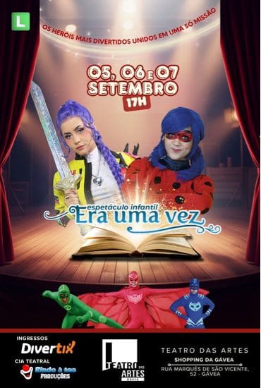 Capa da peça Era uma vez... Hntrix, Lady G e Cat N. e P Maks