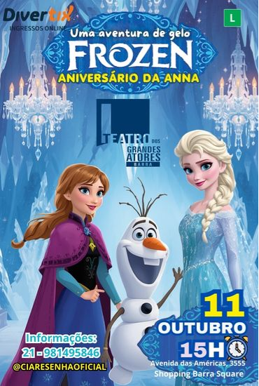 Capa da peça Frozen - o aniversário da Anna