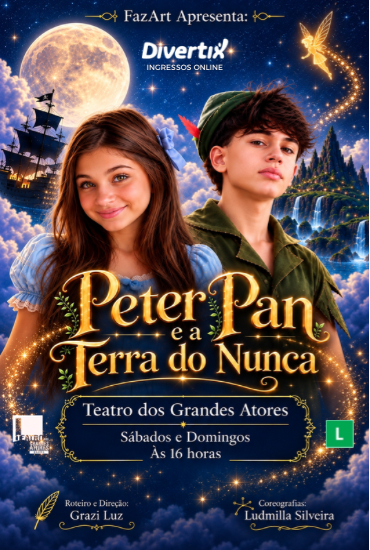 Capa da peça Peter Pan e a Terra do Nunca