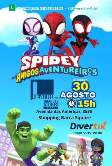 Capa da peça Spidey - Amigos aventureiros