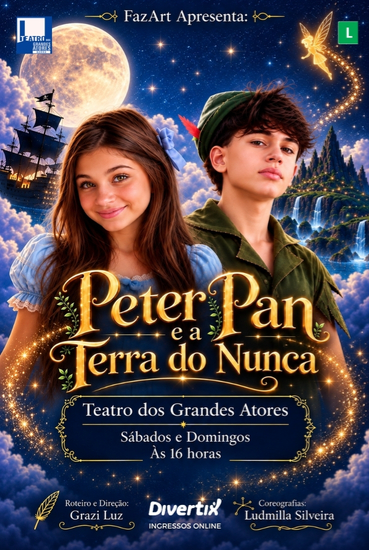 Capa da peça Peter Pan e a Terra do Nunca