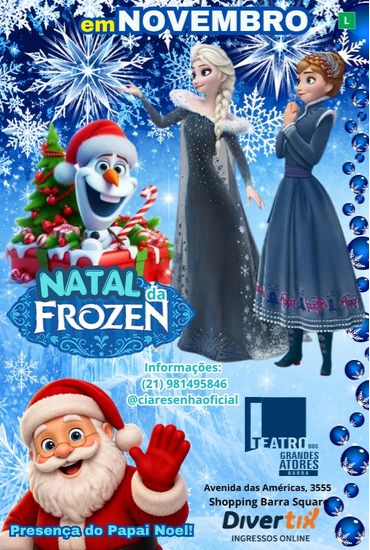 Capa da peça Natal da Frozen