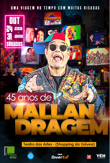 Capa da peça Sérgio Mallandro - 45 anos de malandragem