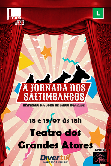 Capa da peça A Jornada dos Saltimbancos