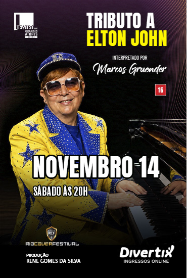 Capa da peça Tributo a Elton John