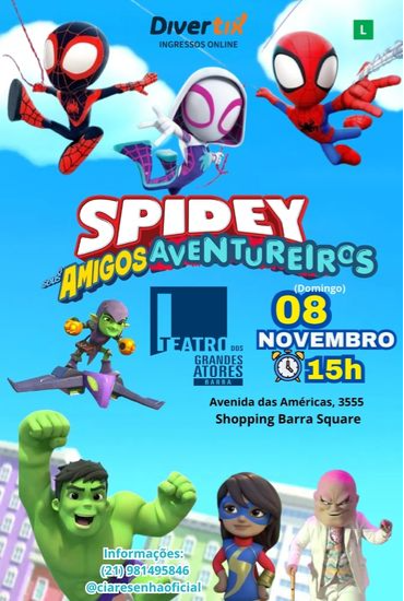 Capa da peça Spidey - Amigos aventureiros