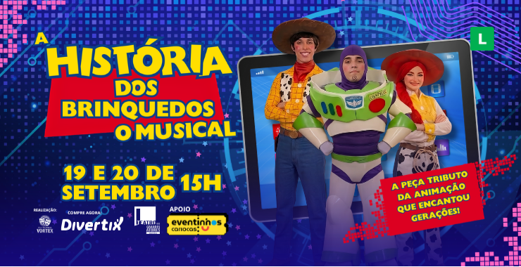 Banner da peça A História dos Brinquedos