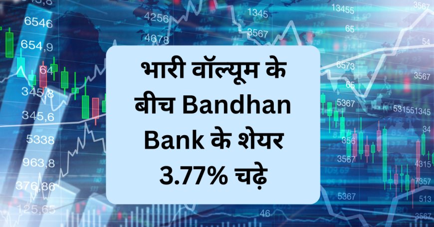भारी वॉल्यूम के बीच Bandhan Bank के शेयर 3.77% चढ़े, जून तिमाही में कुल आय ₹6,201 करोड़