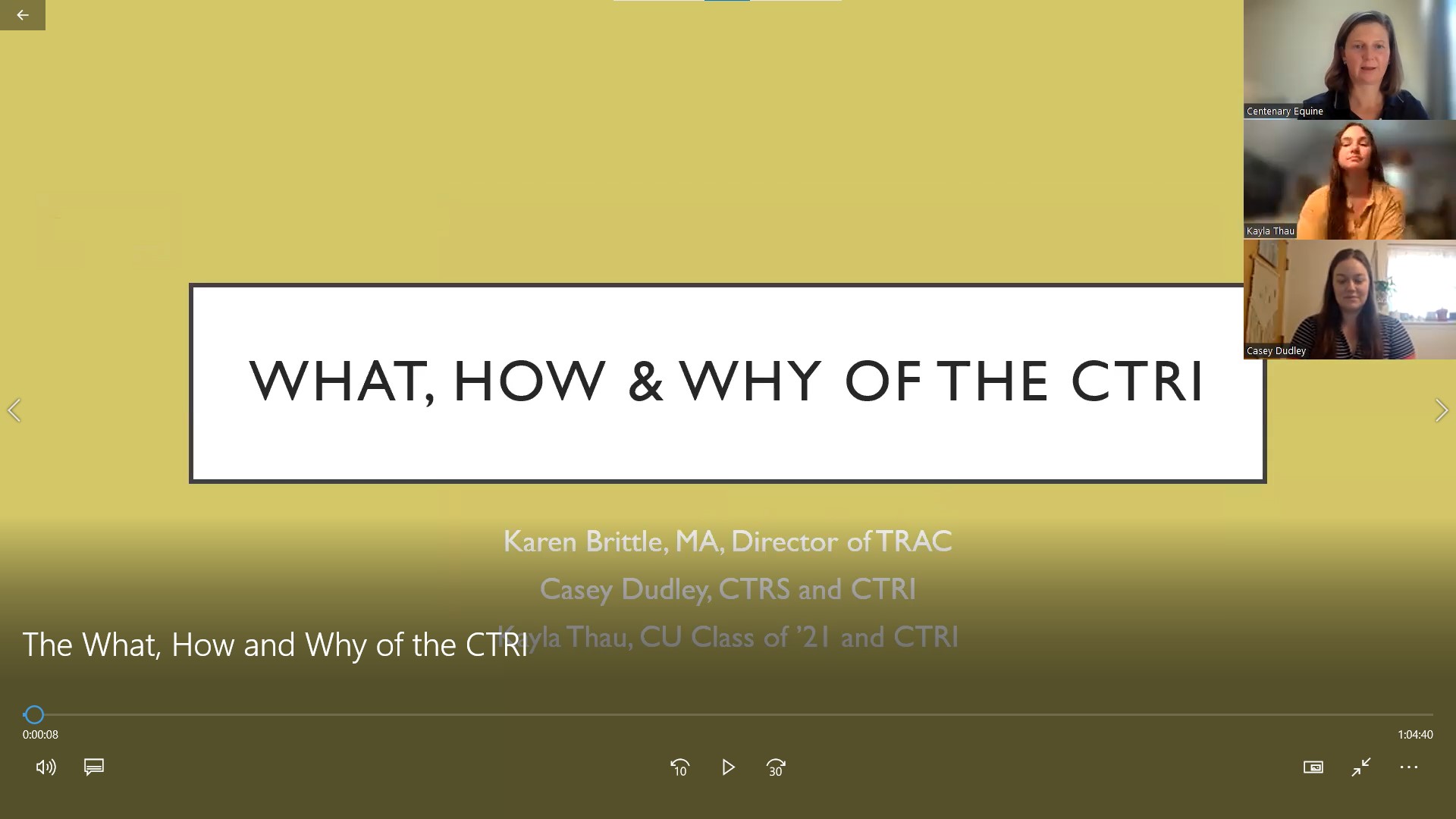 2022 CR - The What, How and Why of the CTRI