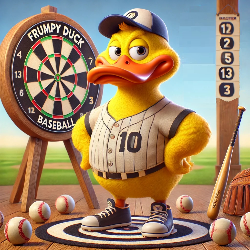 Frumpy Duck Baseball Ad