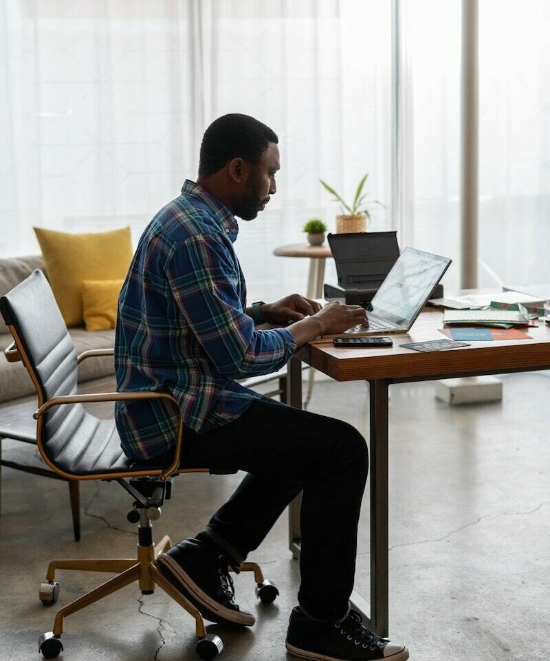 Man working at desk