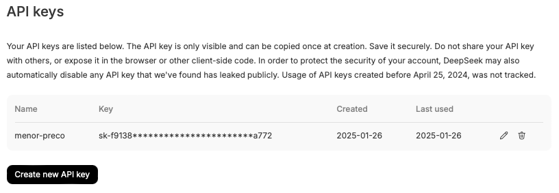 deepseek platform api keys