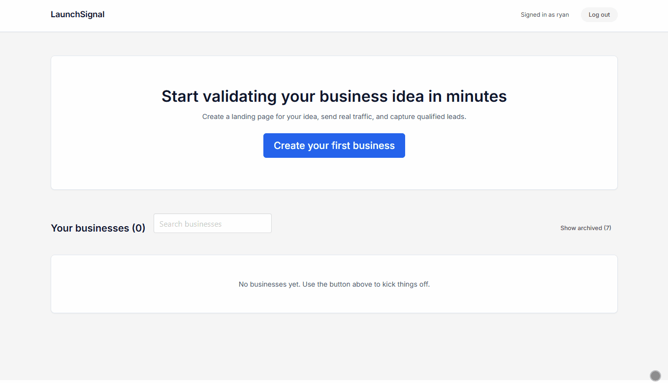 LaunchSignal Dashboard