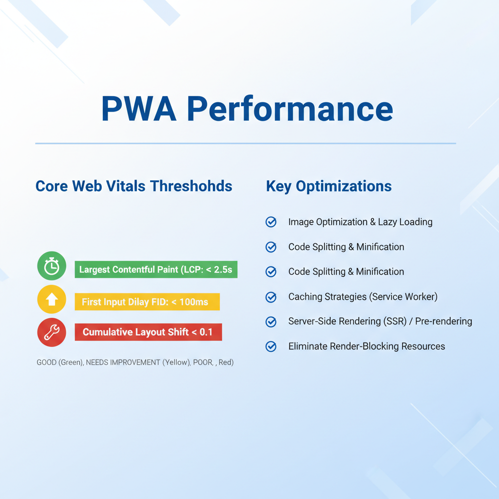 PWA performance: Core Web Vitals thresholds and key optimizations