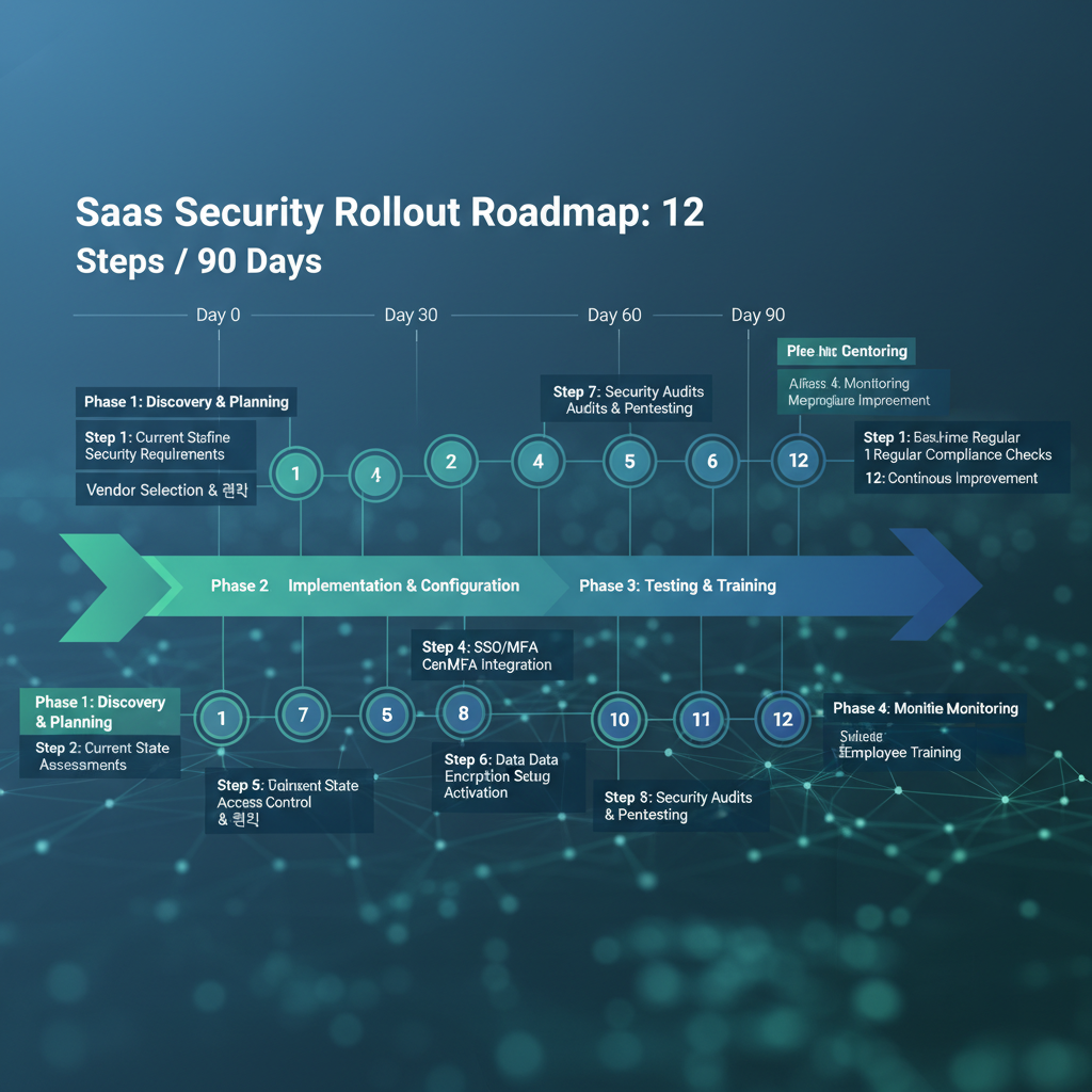 SaaS security rollout roadmap in 12 steps over 90 days