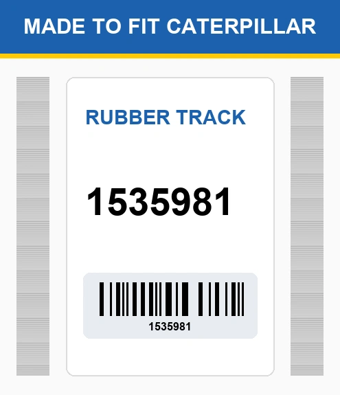 1535981 Rubber Track Made To Fit