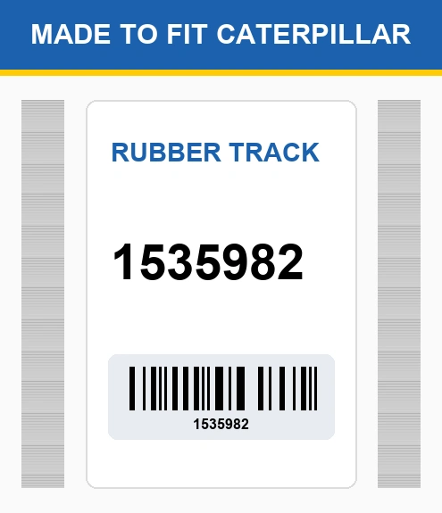 1535982 Rubber Track Made To Fit