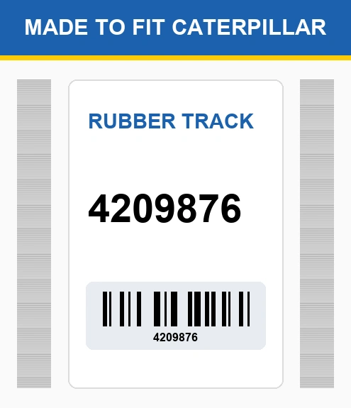 4209876 Rubber Track Made To Fit