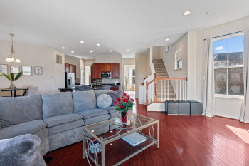 Family room - open flow makes entertaining easy