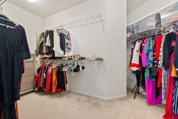 The Walk-in closet is as big as a bedroom!