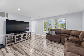 Living room featuring  contemporary hardwood floors