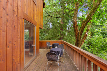 View of wooden terrace