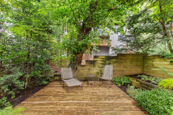 View of wooden deck