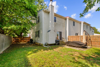 fenced backyard