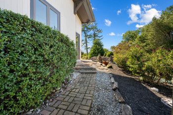 Side of house closest to the driveway