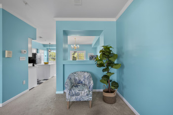 Living room into Kitchen