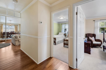Hall looking towards Living Room with Bedroom 2 and 3