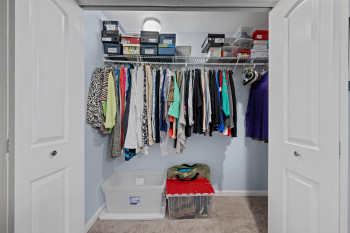 Spacious closets added as an extra thought/benefit on this lower level not found in the other homes in the area