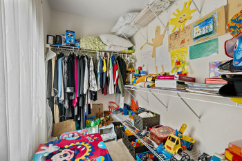 Upper level View of walk in storage closet