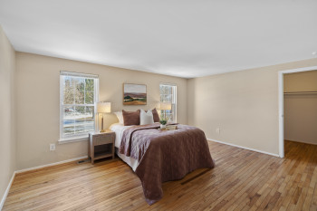 Spacious master suite with ample natural light