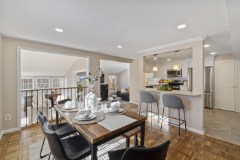 Open concept dining and modern kitchen