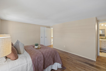 Master bedroom featuring large walk-in closet