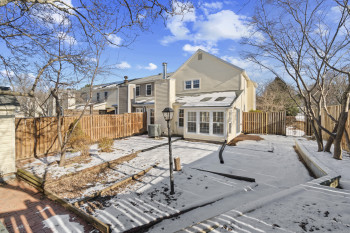 Clean, power-washed patio and walkout