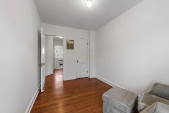 Bedroom 3 with ample closet looking towards hall
