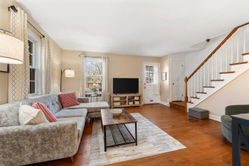 Living Room from Dining Room looking to the front door