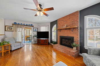 Large Brick Fireplace
