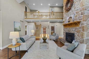 Light filled 2 Story Great Room