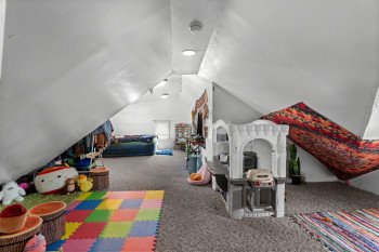 Rec room with carpet